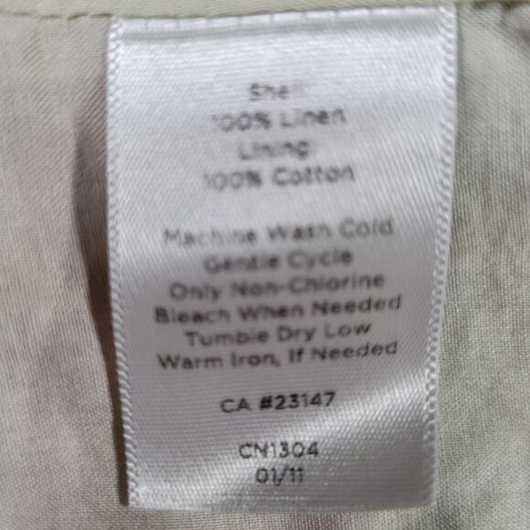 Talbots Striped Linen Skirt Women’s 6 Pink Multicolor Lined - Picture 7 of 11